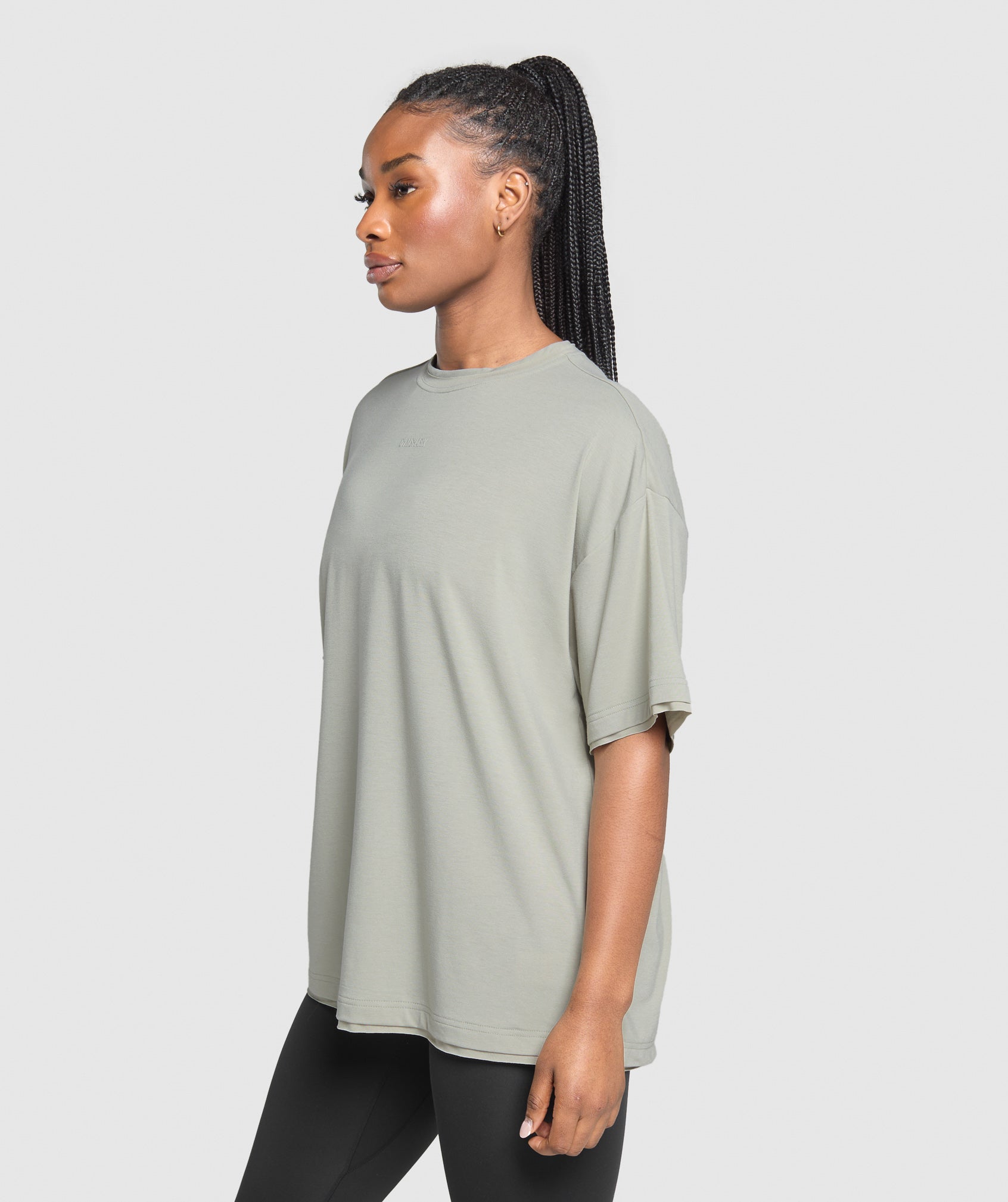 Women's Gymshark Superset Graphic T-Shirt Stone Grey