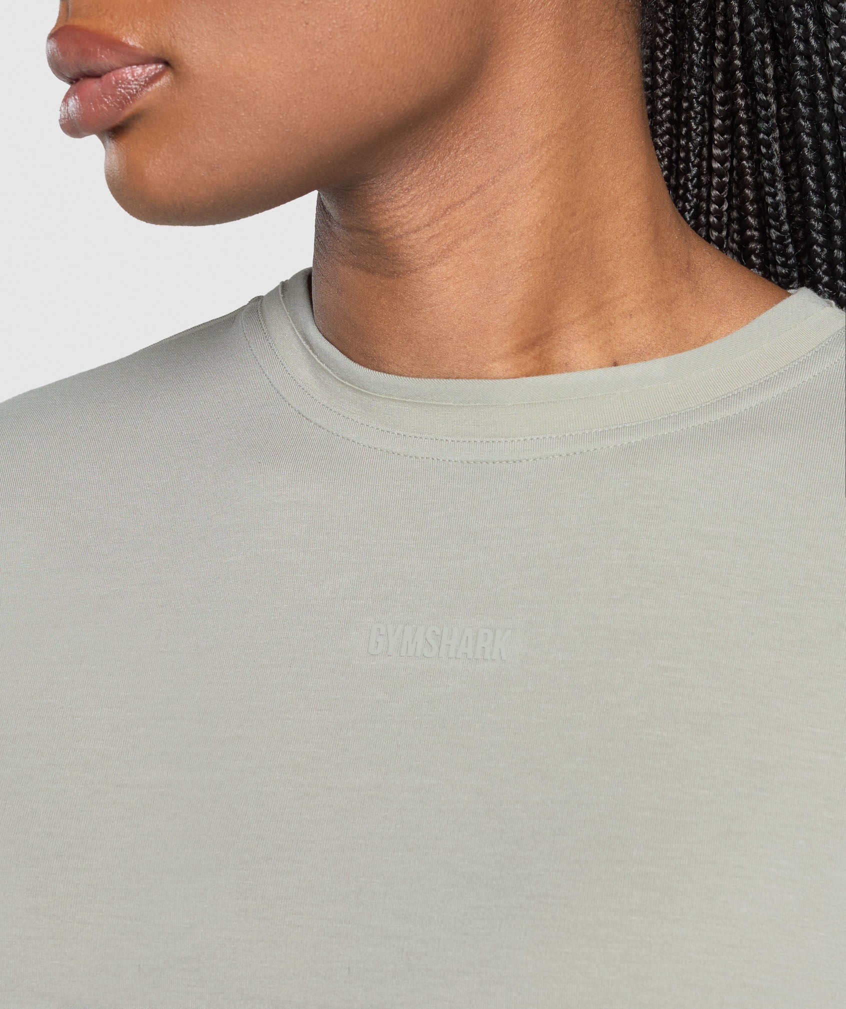 Women's Gymshark Superset Graphic T-Shirt Stone Grey