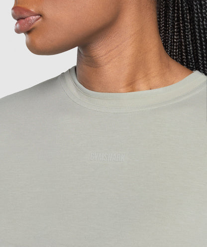 Women's Gymshark Superset Graphic T-Shirt Stone Grey