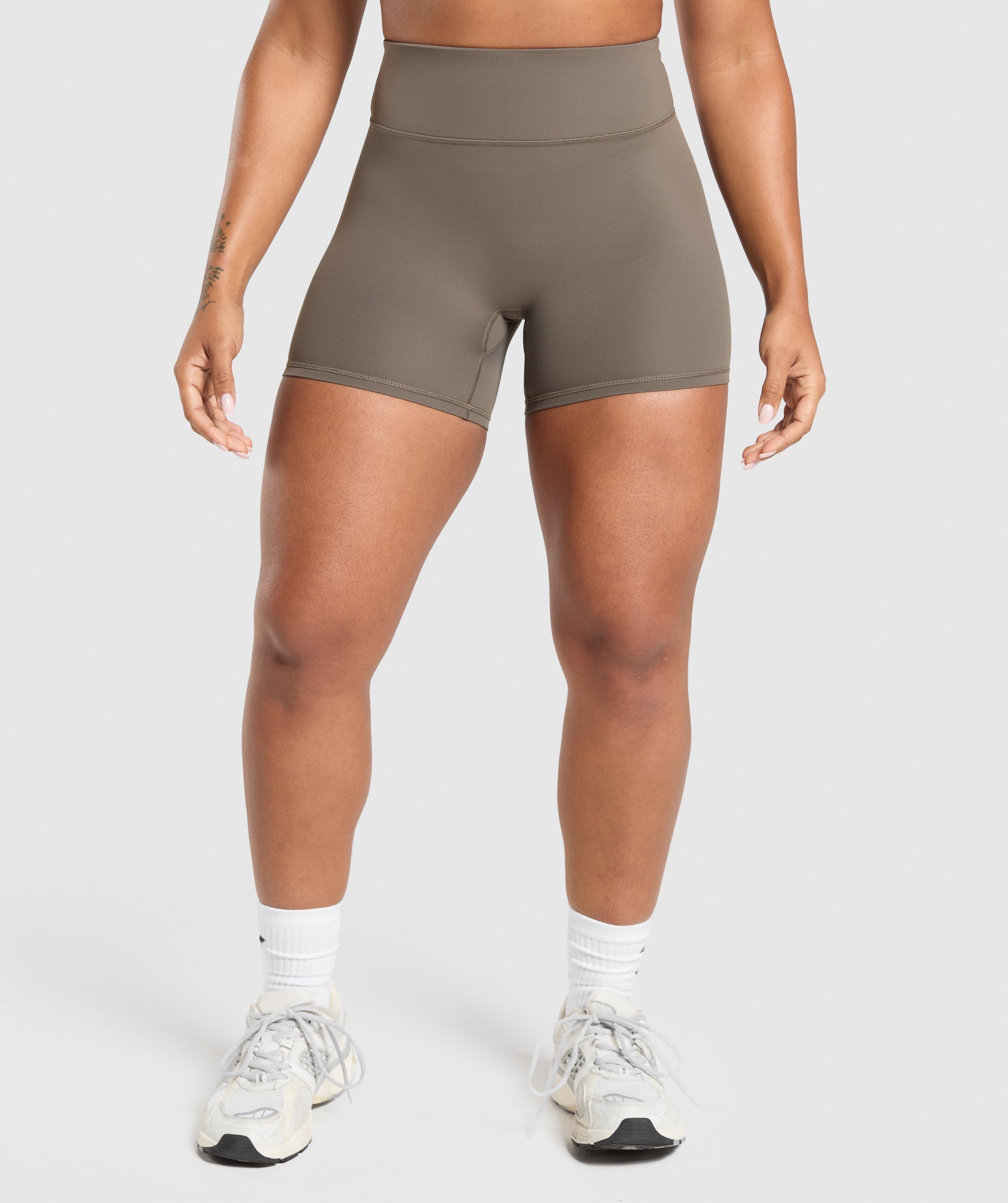 Women's Gymshark Superset Pocket Shorts Camo Brown