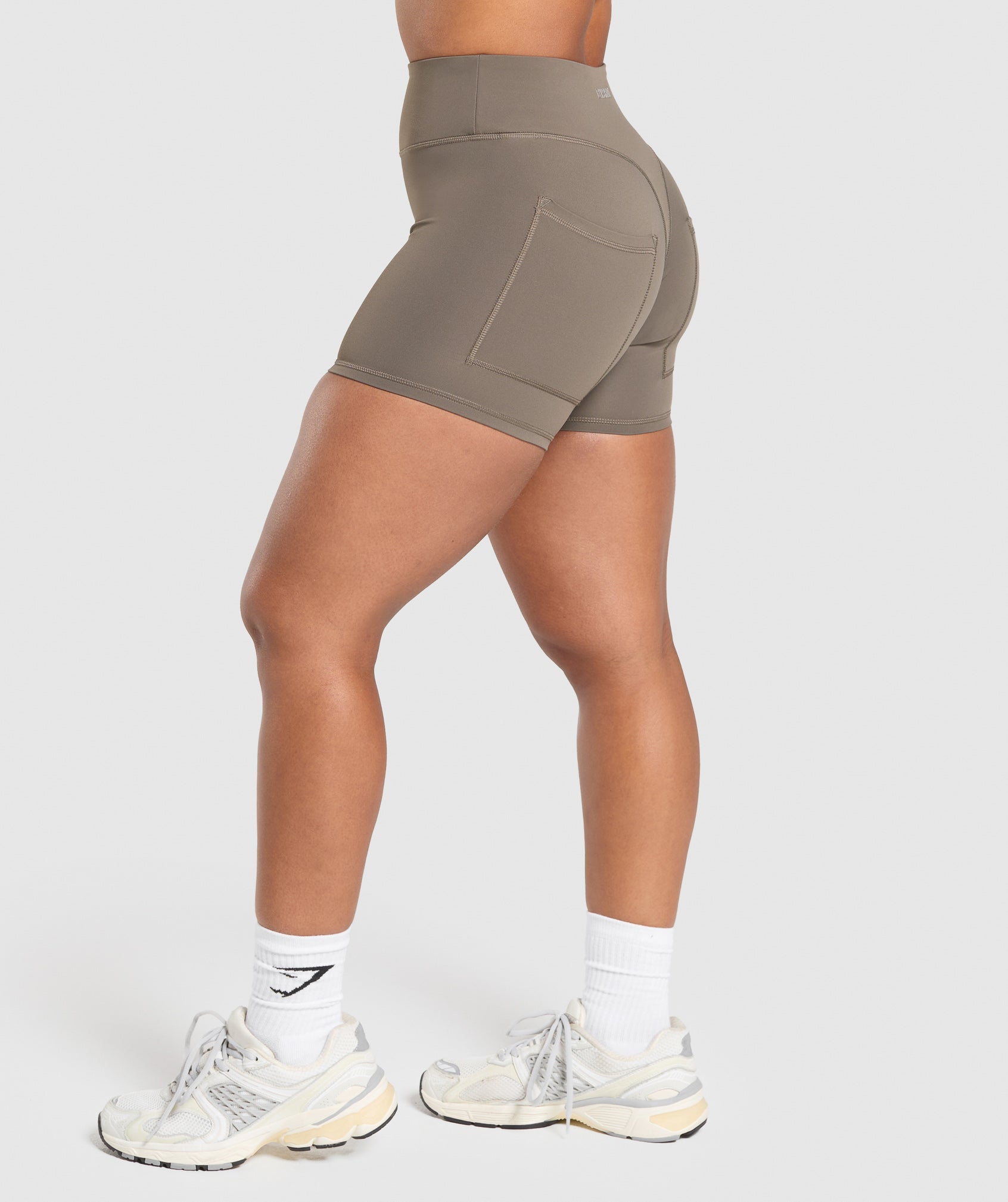 Women's Gymshark Superset Pocket Shorts Camo Brown