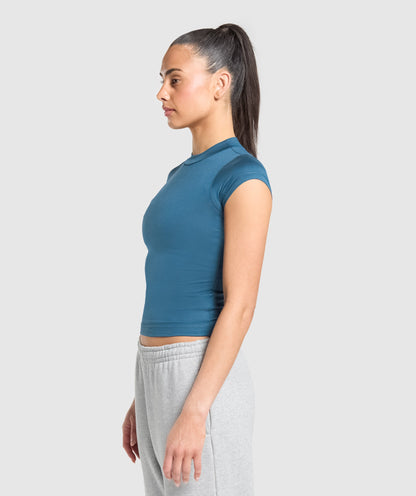 Women's Gymshark Supersoft T-Shirt Success Blue