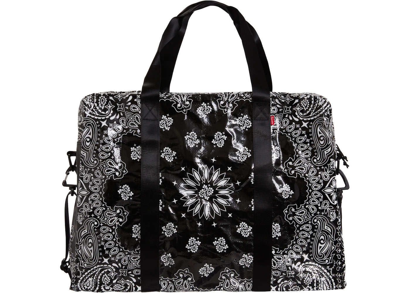 Supreme Bandana Tarp Large Duffle Bag Black