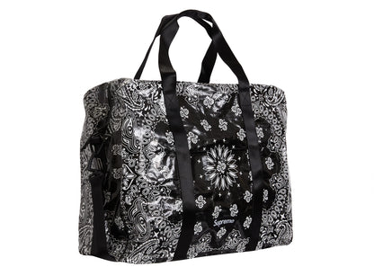 Supreme Bandana Tarp Large Duffle Bag Black