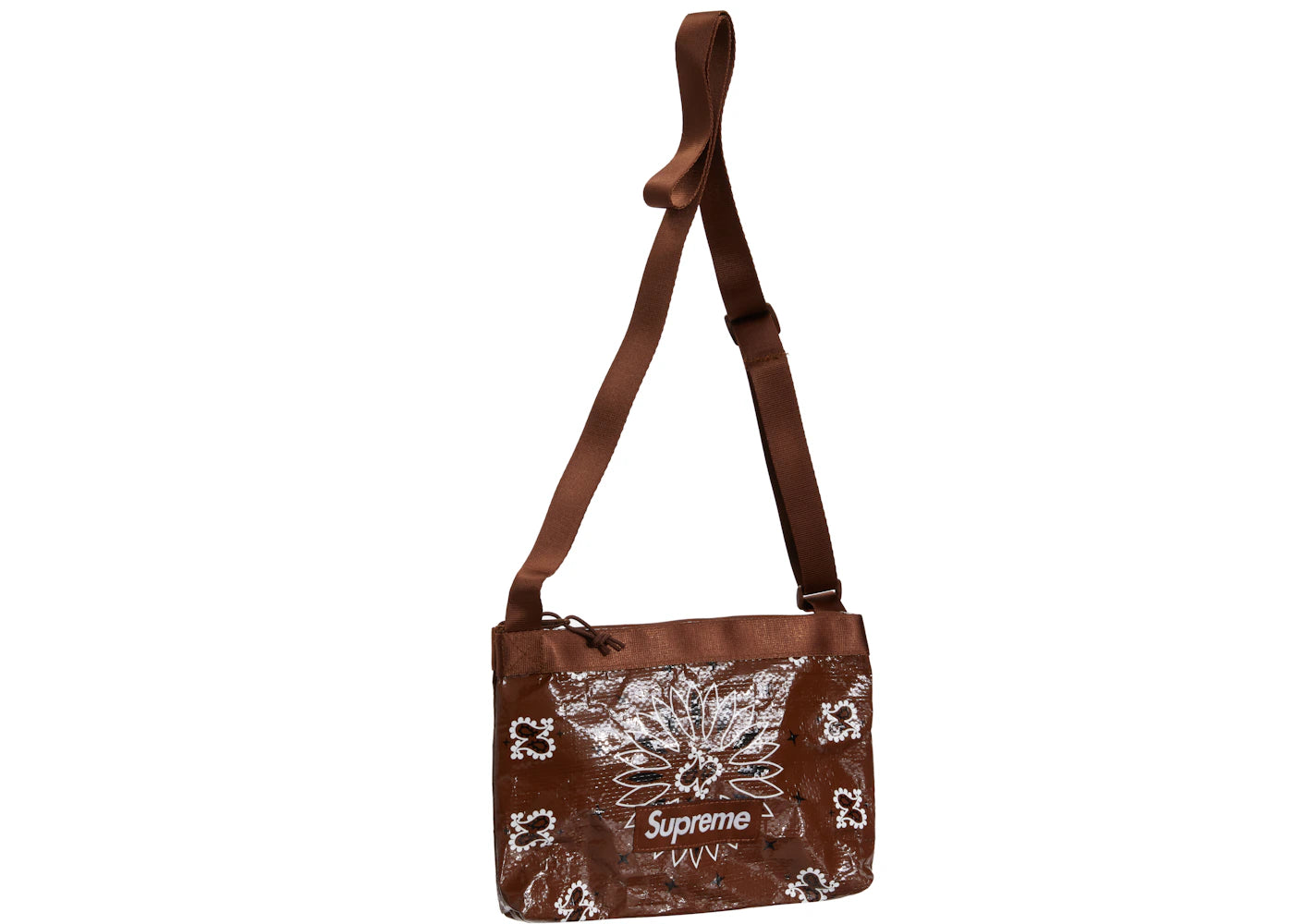 Supreme Bandana Tarp Side Bag Brown