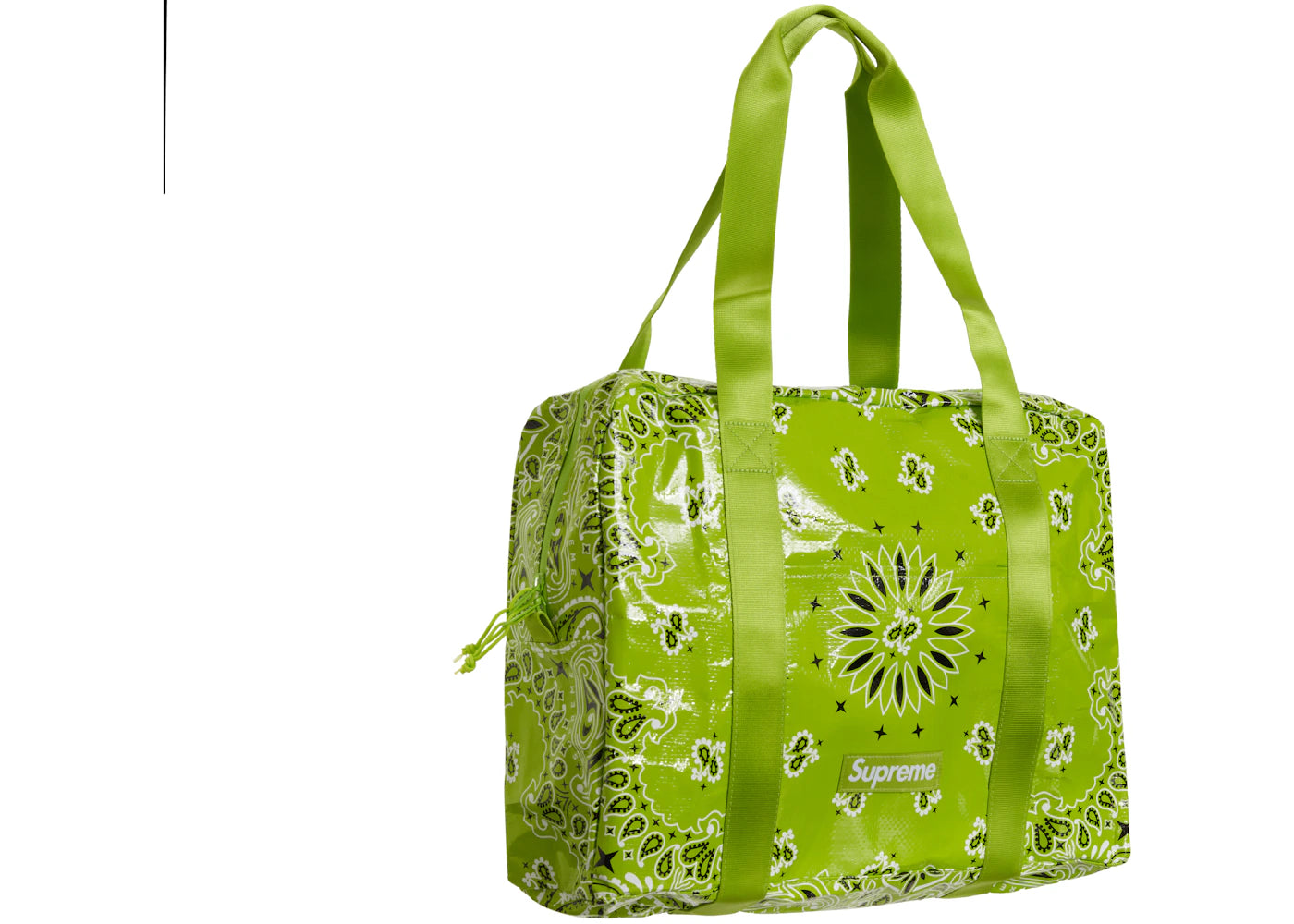 Supreme Bandana Tarp Small Duffle Bag Bright Green