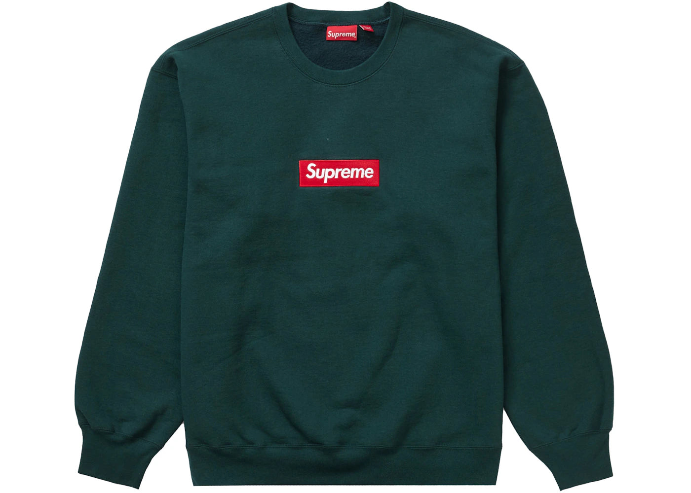 supreme box logo crewneck (fw22) dark pine