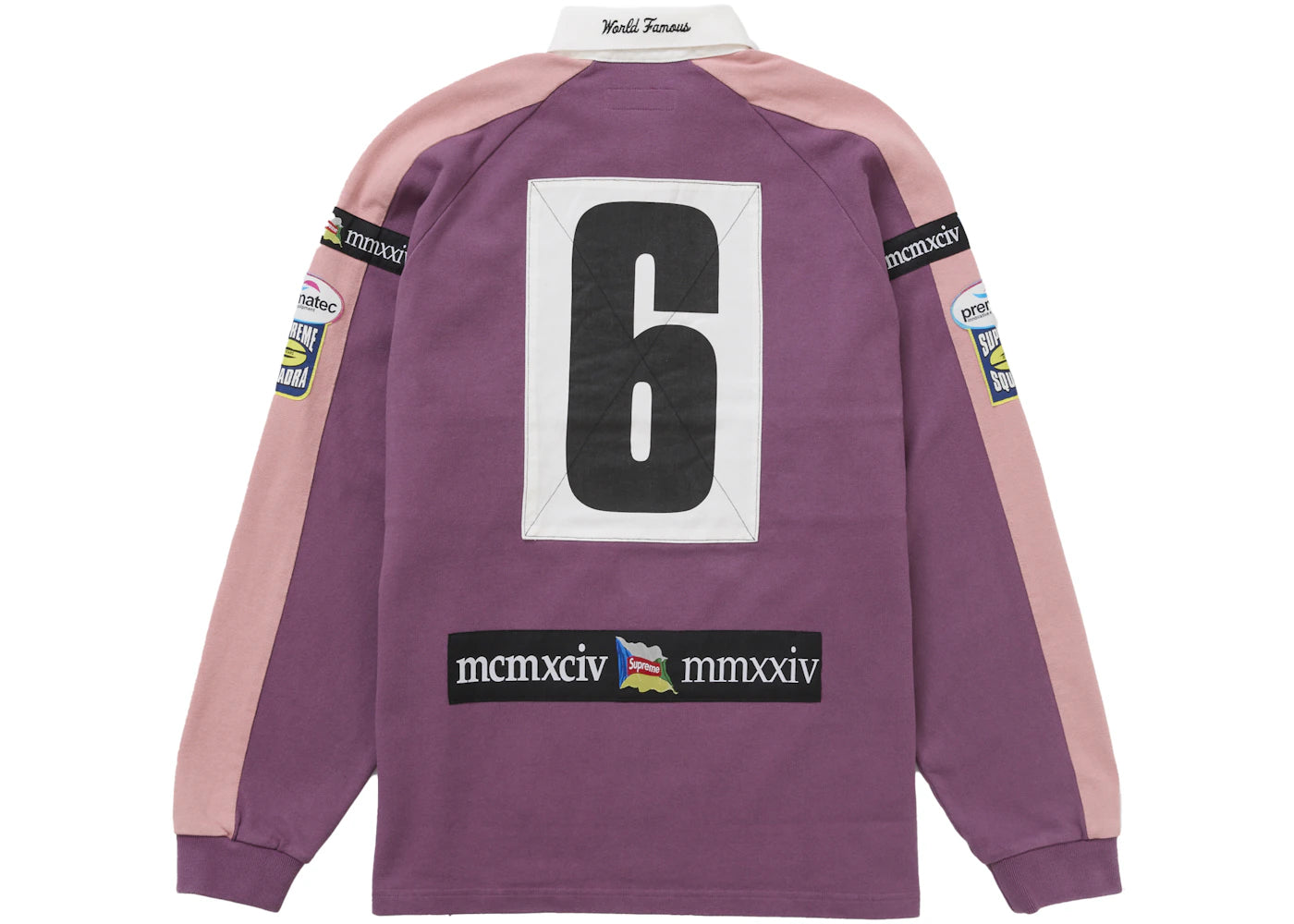 supreme chest stripe rugby purple
