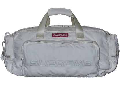 Supreme Denim Duffle Bag White
