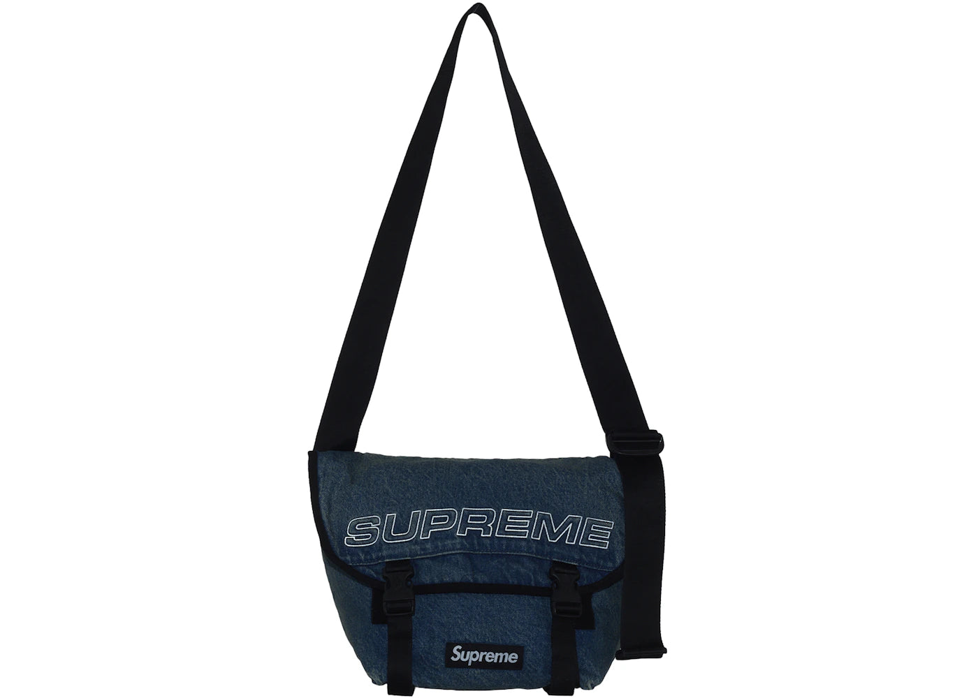 Supreme Denim Messenger Bag Washed Indigo