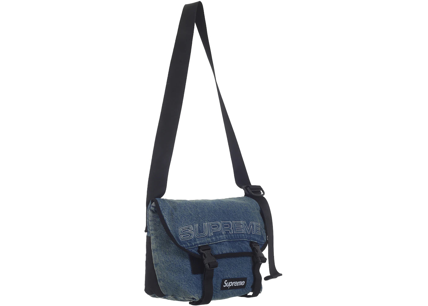 Supreme Denim Messenger Bag Washed Indigo