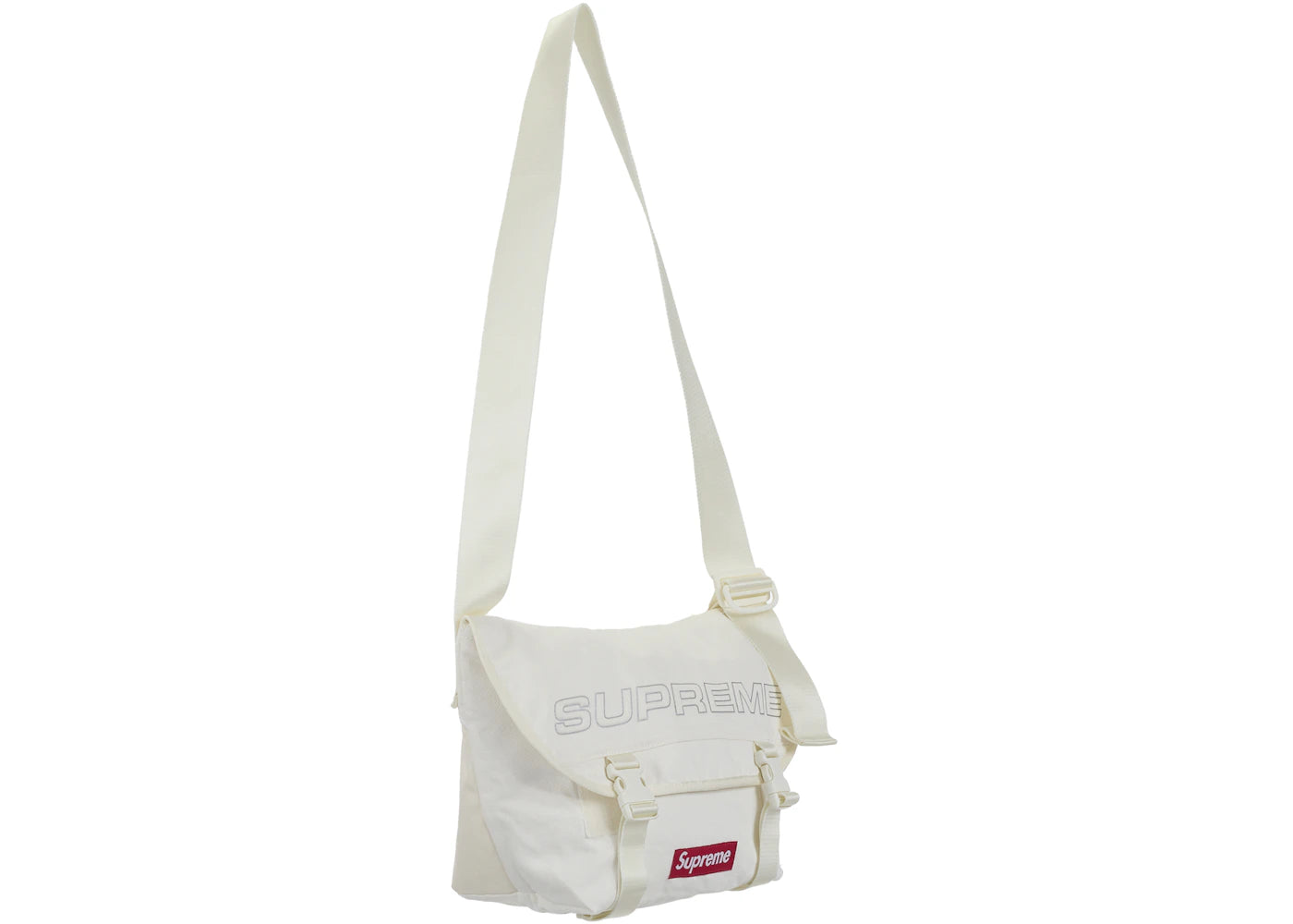 Supreme Denim Messenger Bag White