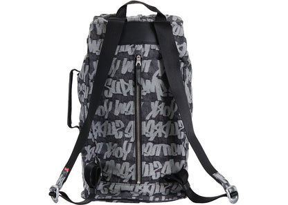 supreme fat tip jacquard denim backpack black 
