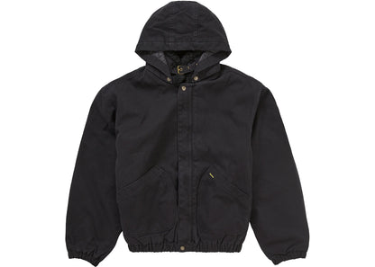 supreme faux shearling lined bomber jacket black