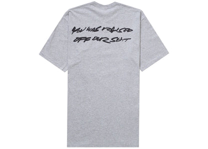 supreme futura box logo tee heather grey