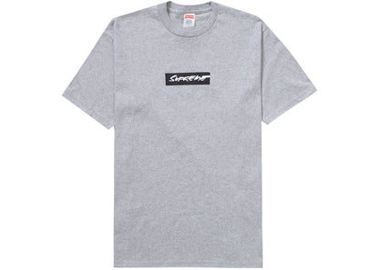 supreme futura box logo tee heather grey