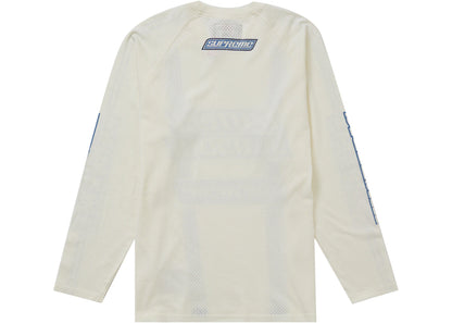 supreme hysteric glamour mesh l/s top white