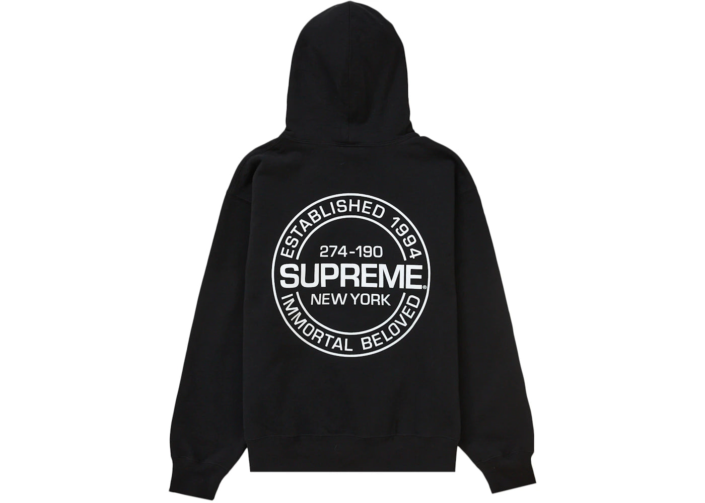 supreme immortal hooded sweatshirt black