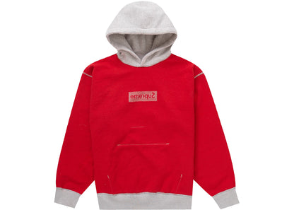 supreme inside out box logo hooded sweatshirt heather grey