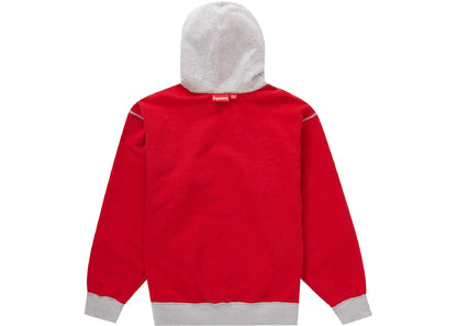 supreme inside out box logo hooded sweatshirt heather grey