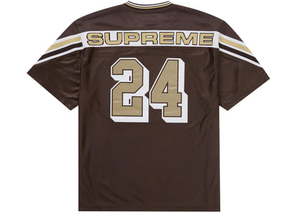 supreme jacquard rib football jersey brown