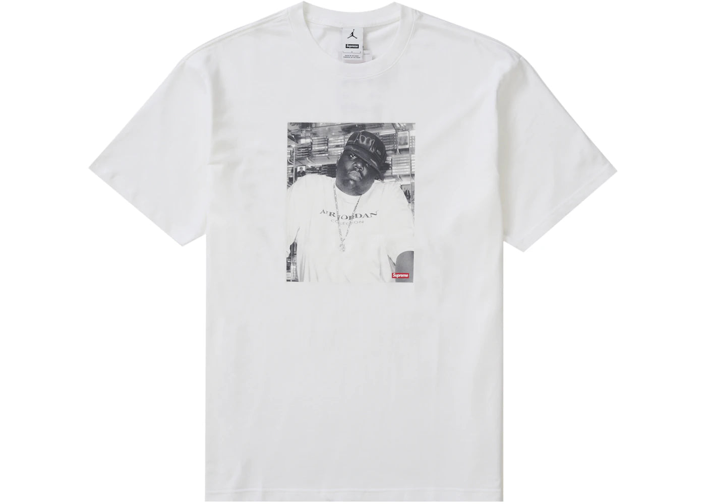 supreme jordan biggie s s top white