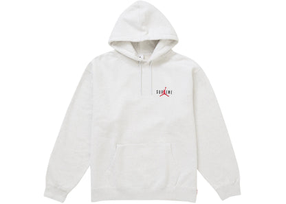 supreme jordan hooded sweatshirt (fw24) ash grey