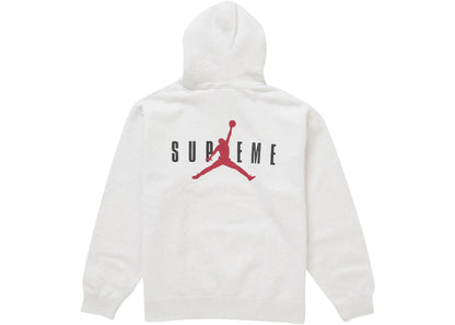supreme jordan hooded sweatshirt (fw24) ash grey