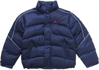supreme jordan puffer jacket navy