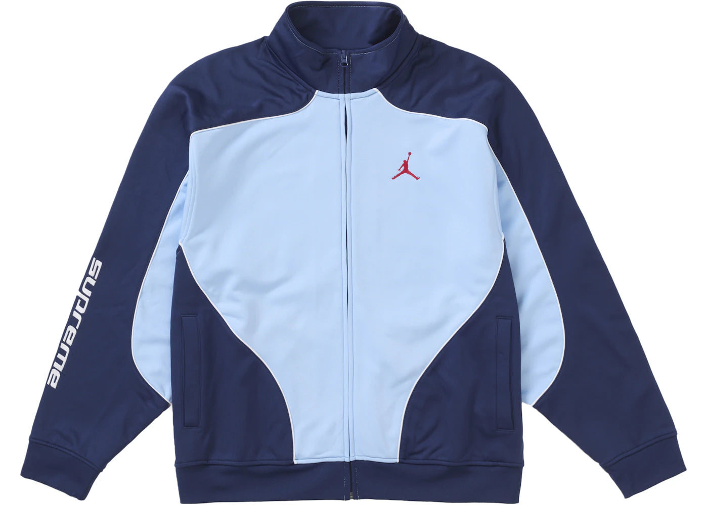 supreme jordan tricot track jacket light blue