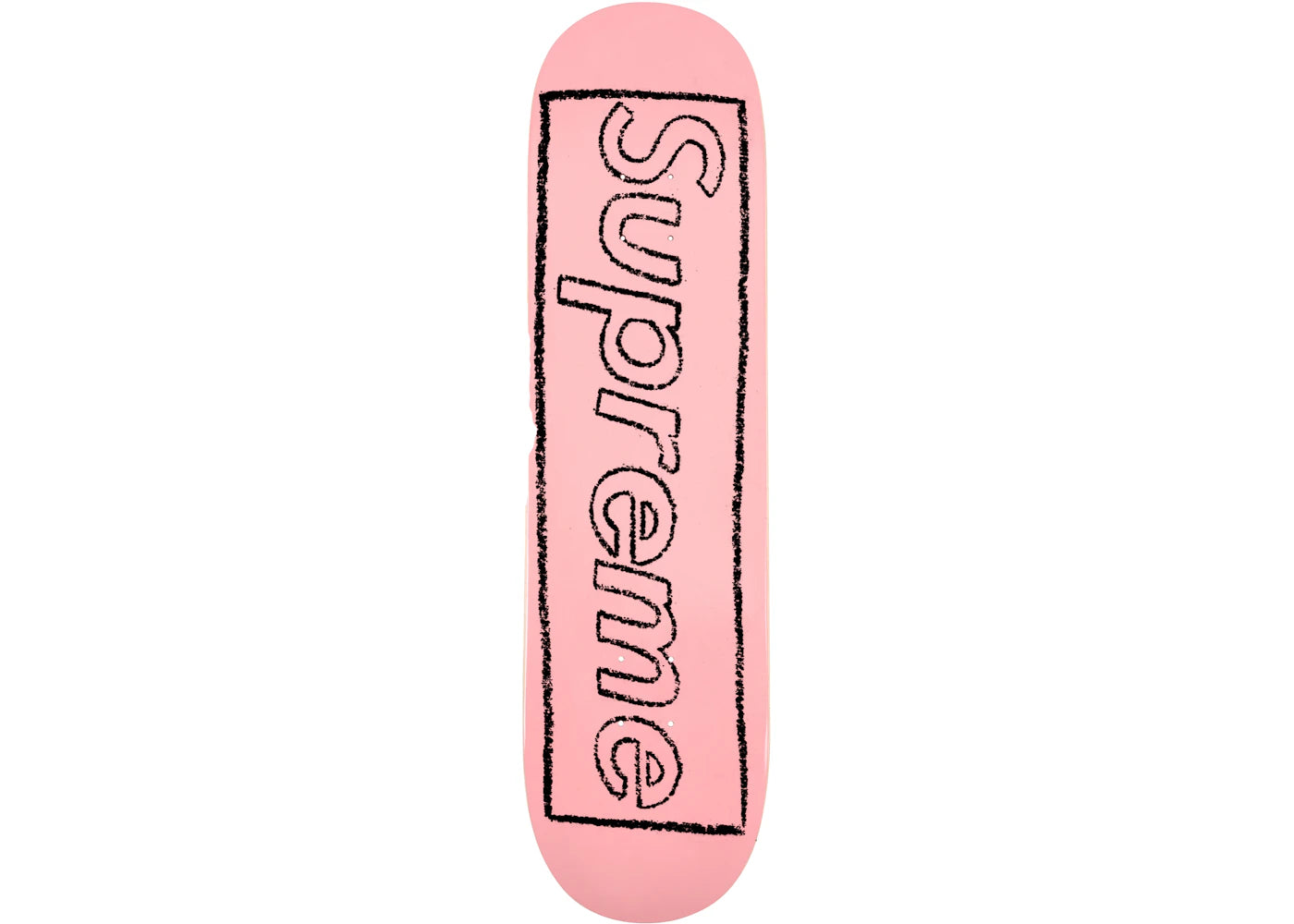 Supreme Kaws Chalk Logo Skateboard Deck Pink