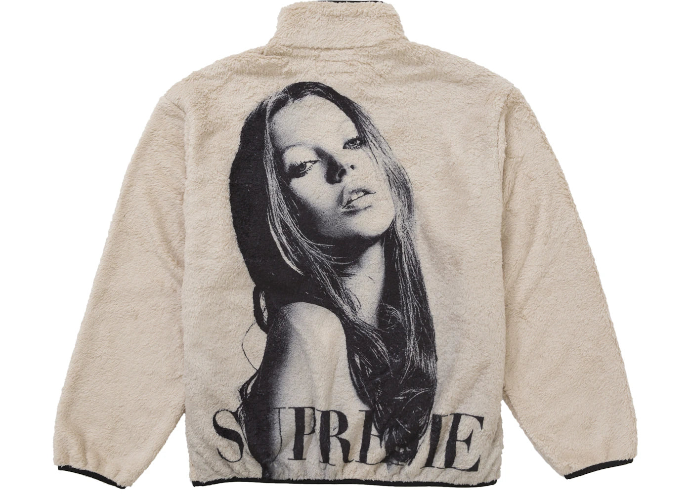 supreme kate moss fleece jacket natural