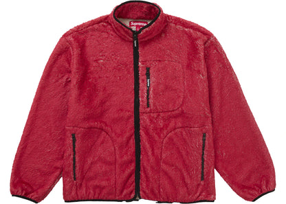 supreme kate moss fleece jacket red