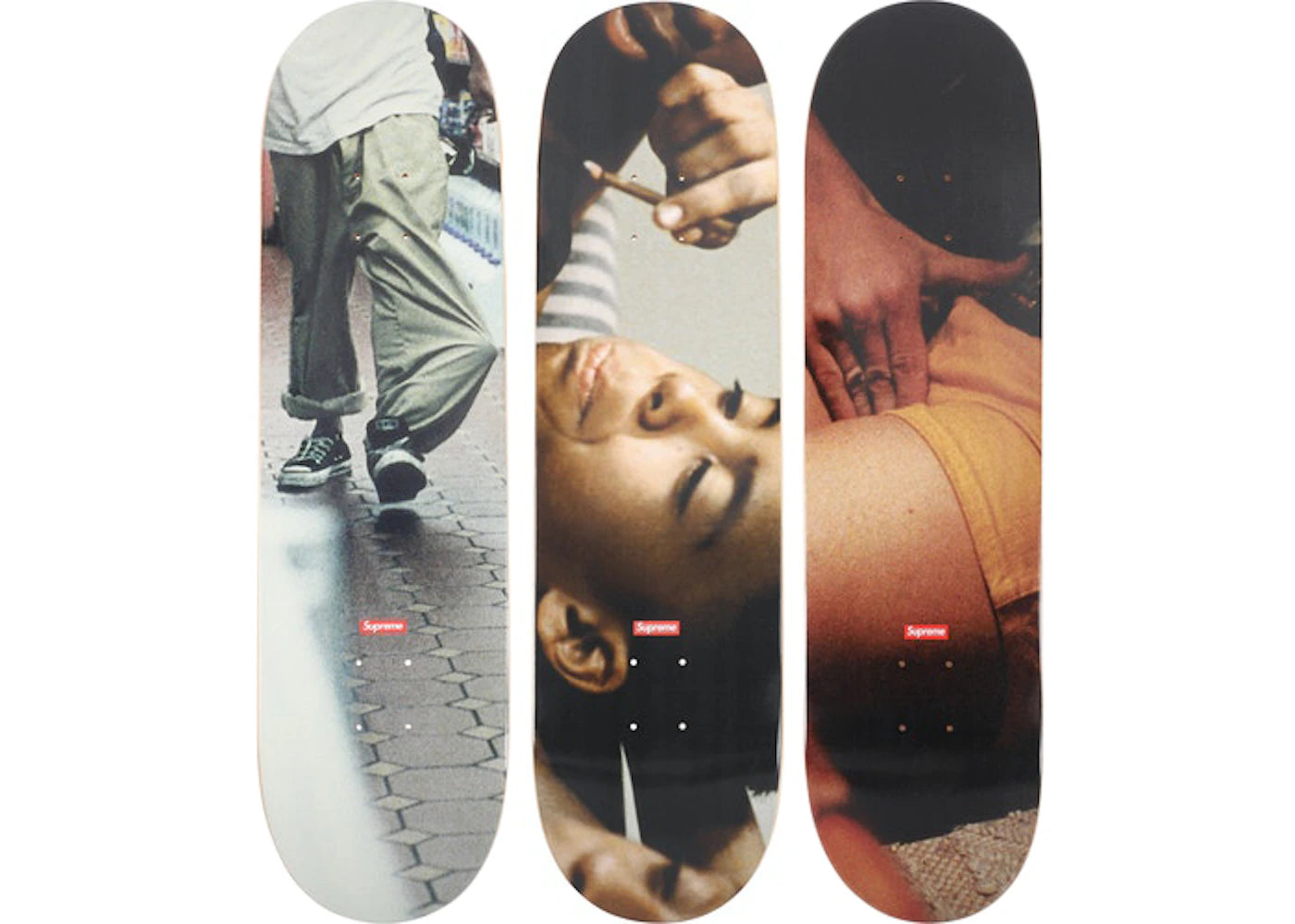 Supreme Larry Clark Kids 40Oz & Jav & Makeout Skateboard Deck Multi Set