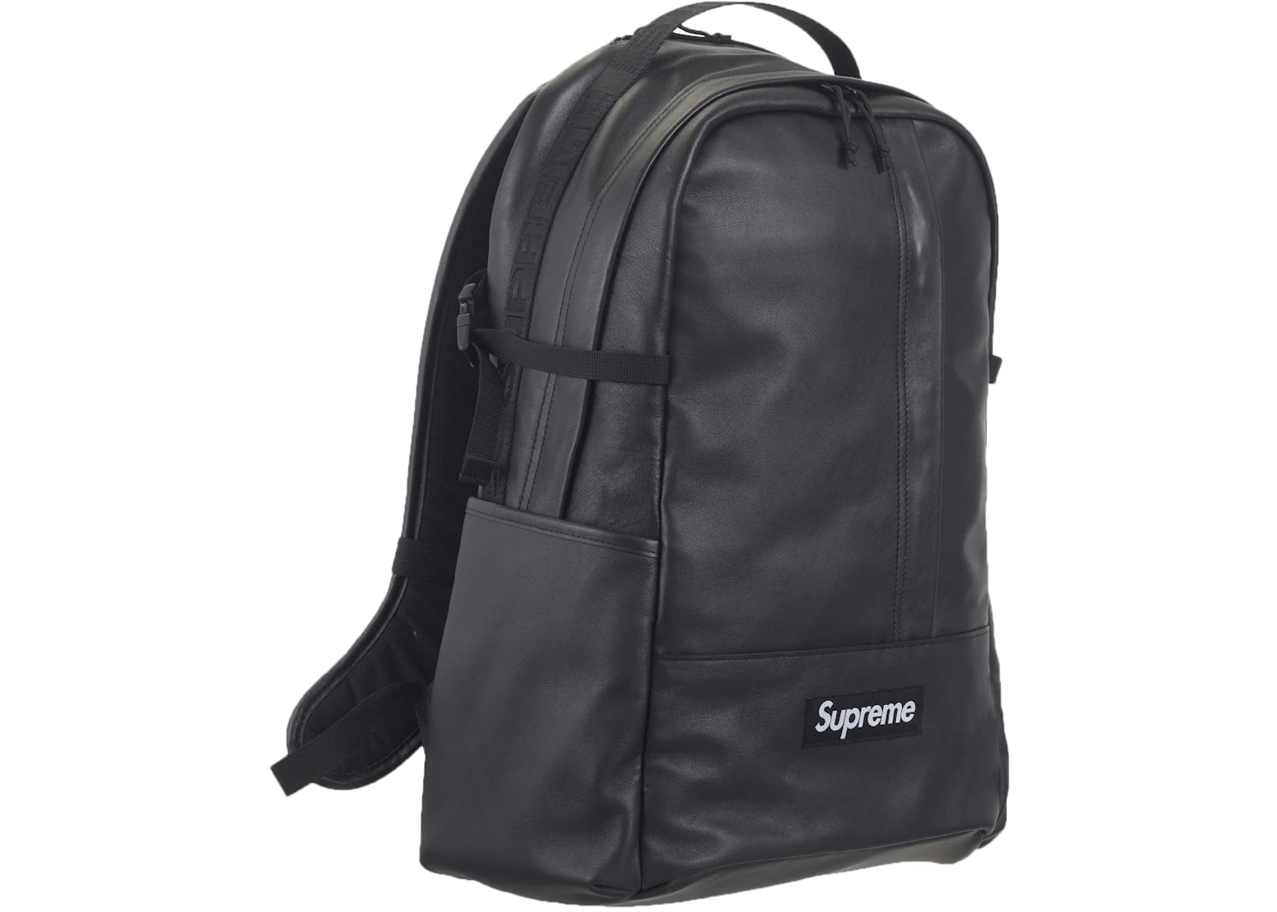 leather backpack black 