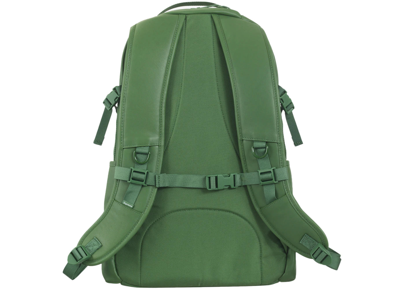 leather backpack green 