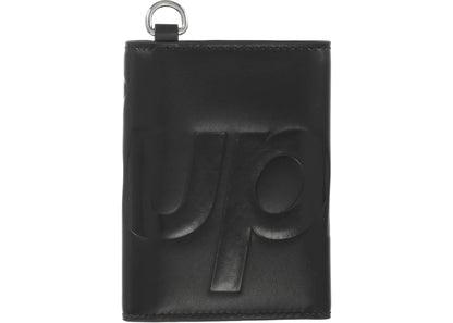 supreme leather chain wallet black