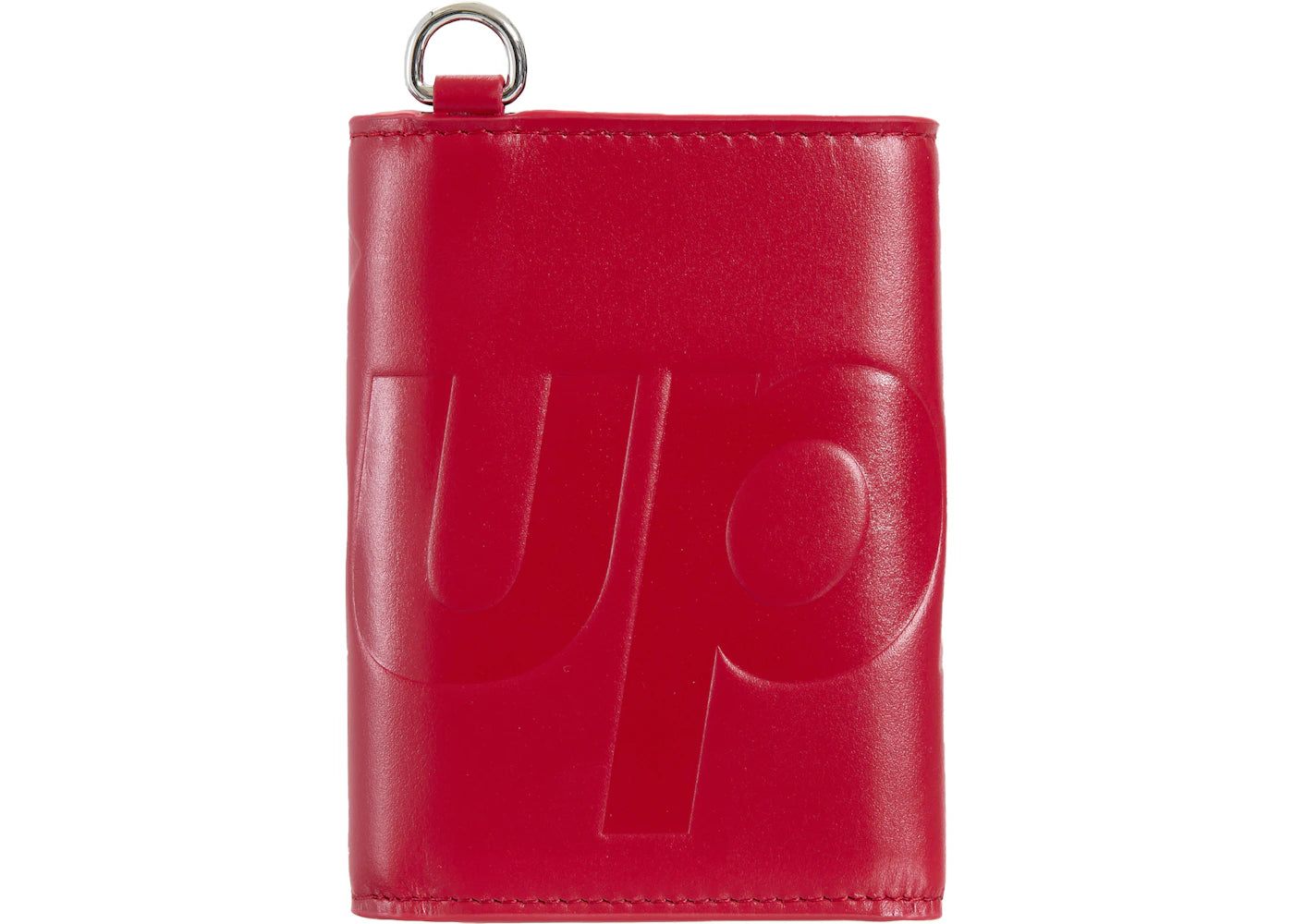 Supreme Leather Chain Wallet Fw25 Red