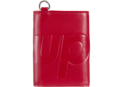 Supreme Leather Chain Wallet Fw25 Red