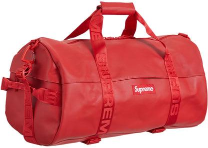 Supreme Leather Duffle Bag Red