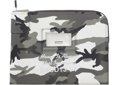 Supreme Leather Money Bag Snow Camo