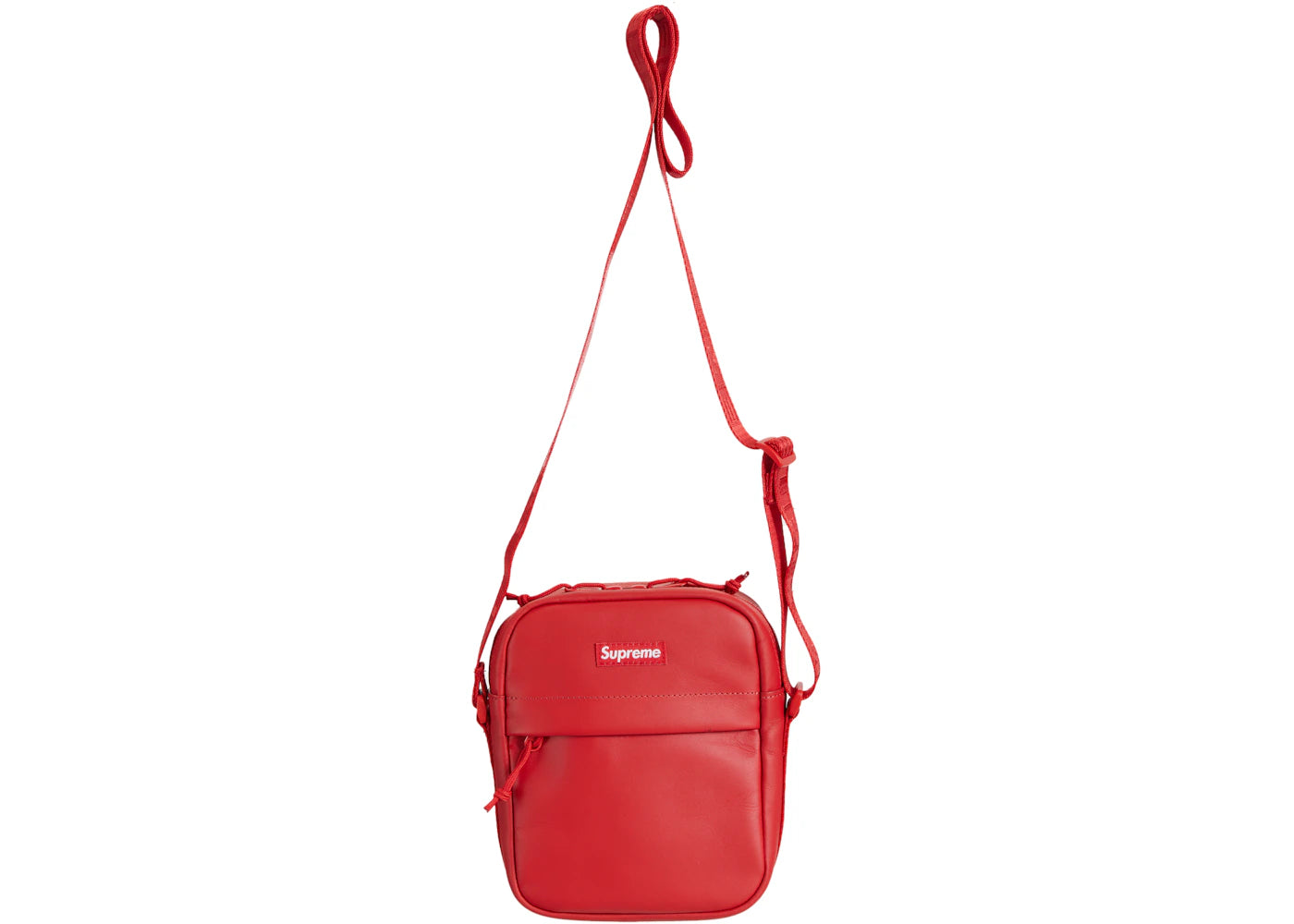 Supreme Leather Shoulder Bag Red