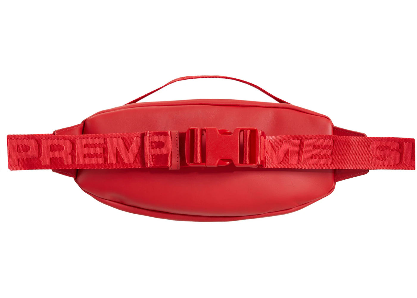 Supreme Leather Waist Bag Red