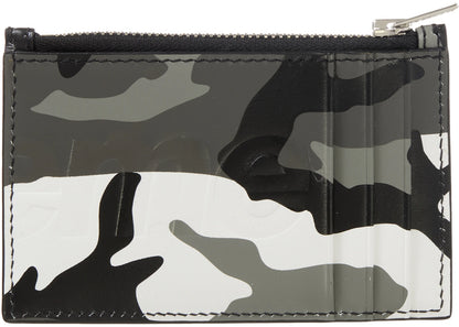 supreme leather zip card holder snow camo 