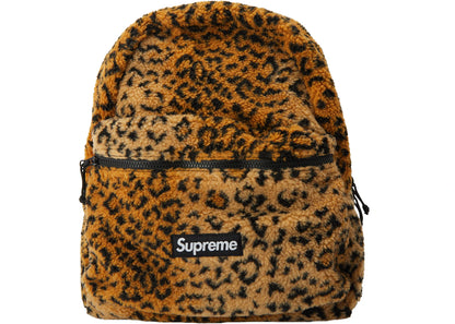 Supreme Leopard Fleece Backpack Yellow