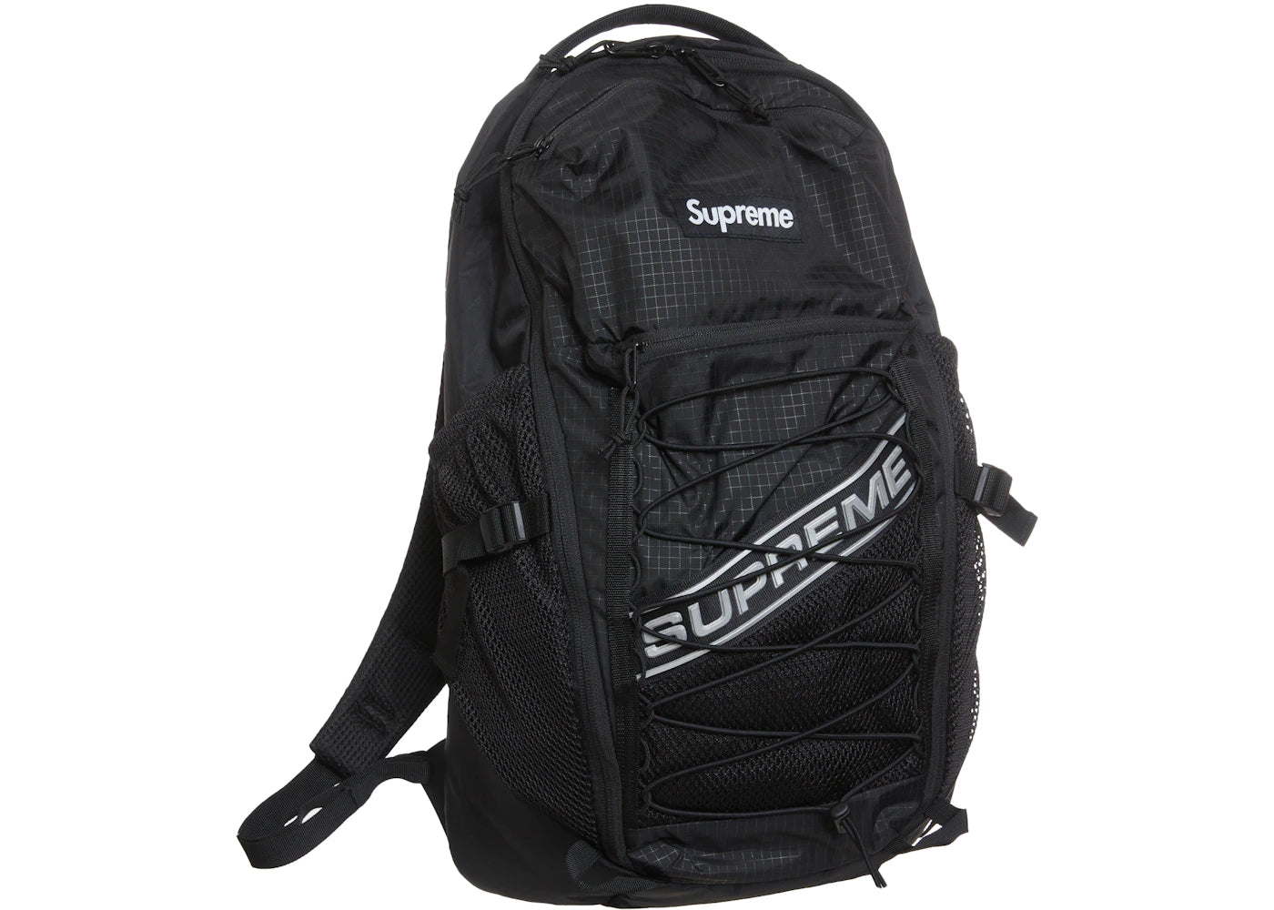 supreme logo backpack black 