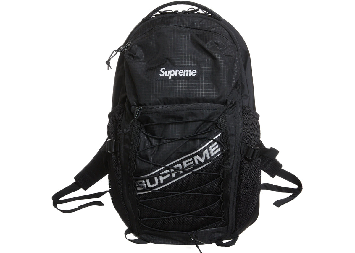 Supreme バックパック リュック ロゴ ブラック 美品 Supreme-Logo-Backpack-Black.