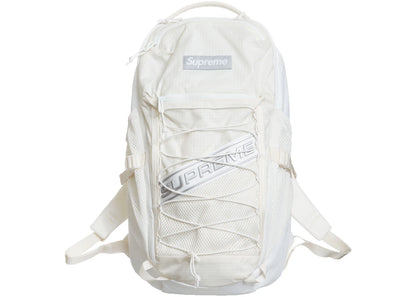 Supreme Logo Backpack White