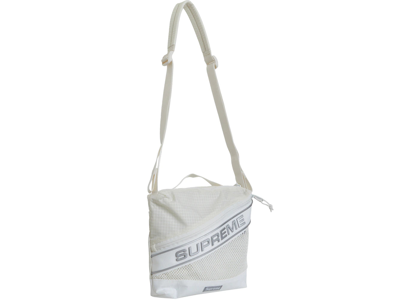 Supreme Logo Shoulder Bag White