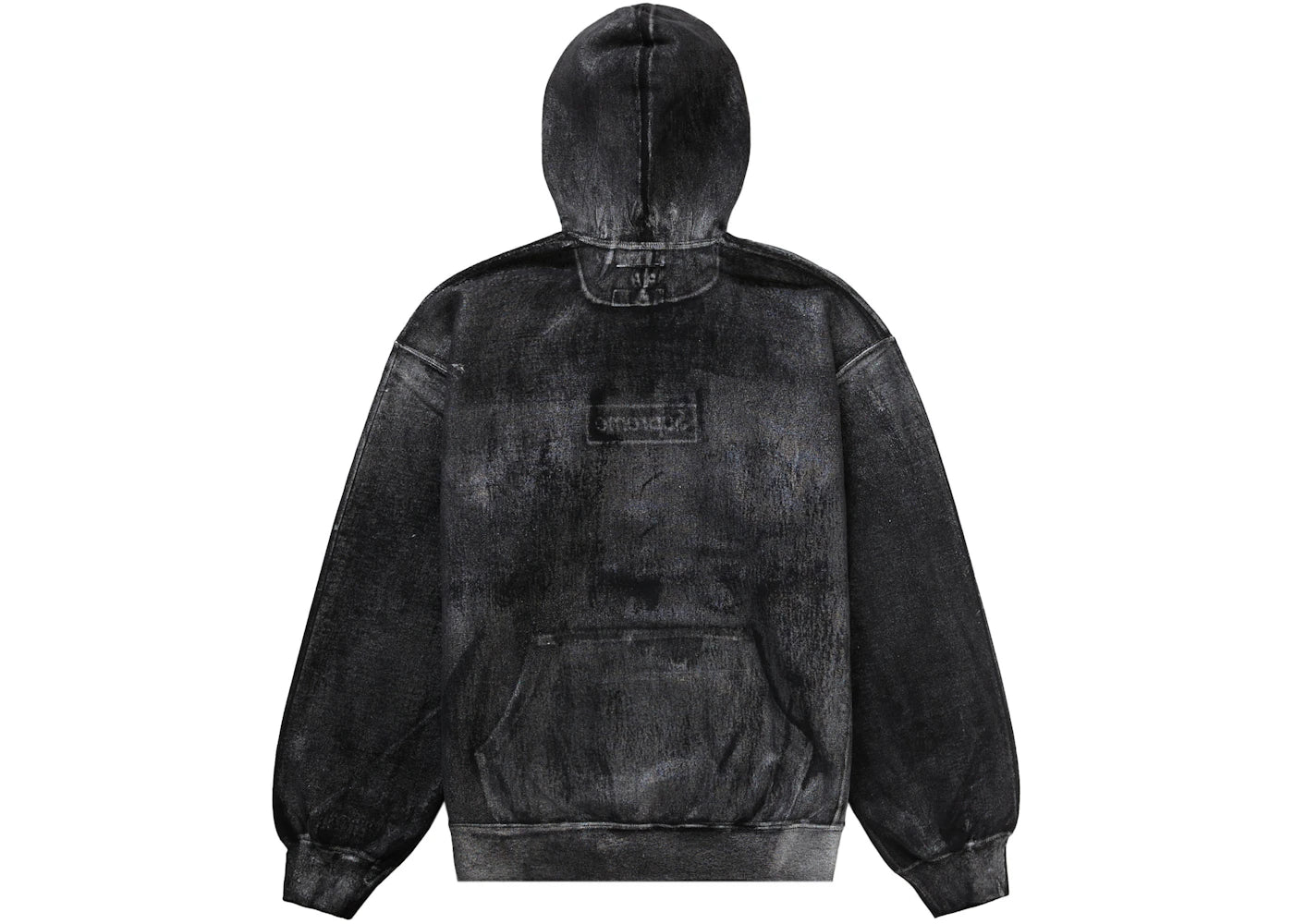 supreme mm6 maison margiela foil box logo hooded sweatshirt black